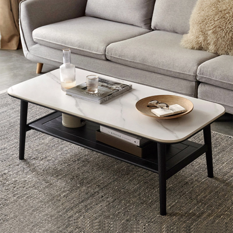 Light luxury simple rectangular rock table, 17.3" H x 39.4" L x 19.7" W