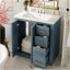 Ensemble de meuble-lavabo 30 po avec lavabo en céramique, meuble de rangement à cadre en bois, ensemble de meuble-lavabo autoportant avec 3 tiroirs et portes à fermeture douce-1344563666
