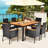 Nadkar Rectangular 6 - Person 59" Long Dining Set with Cushions