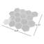 Carreau de mosaïque en marbre naturel poli hexagonal naturel de 12,8 po x 11,11 po-67852736
