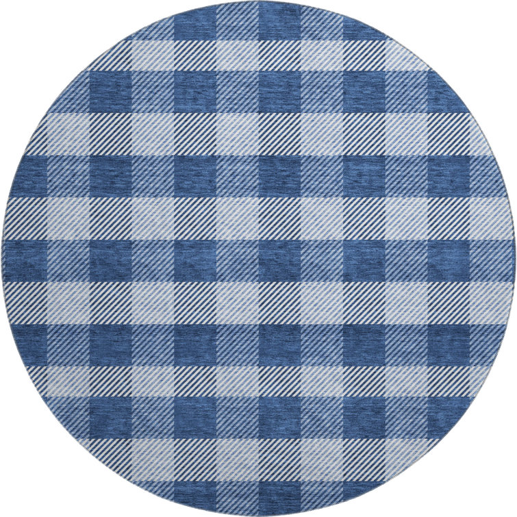 Premium Machine Washable Prisco Navy Rug