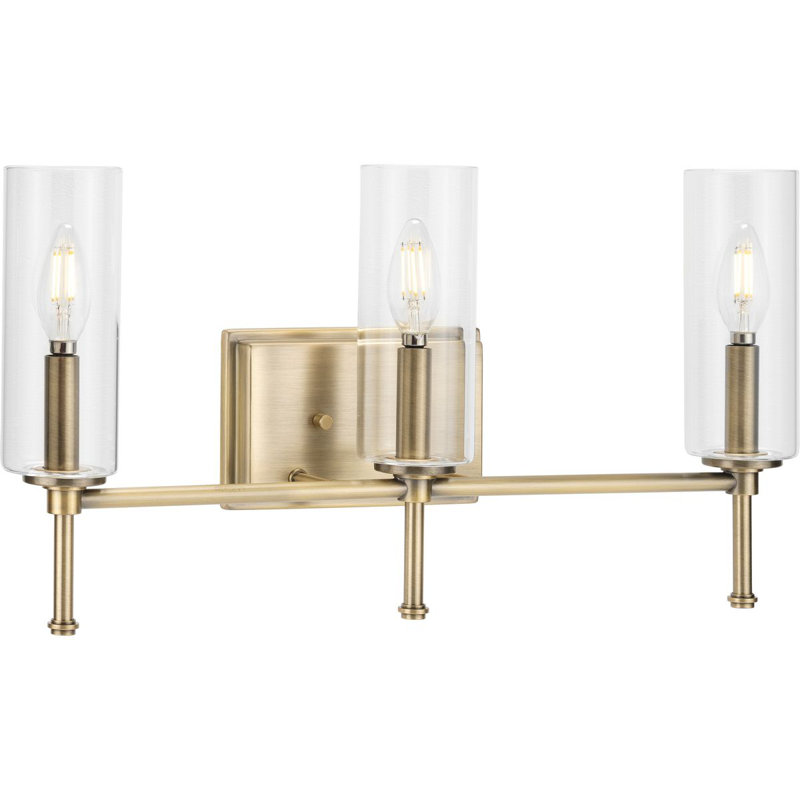 Addalynn 3 - Light Dimmable Vanity Light, Vintage Brass