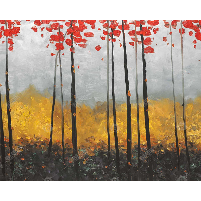 Abstract Landscape - Trees Landscapes Canvas for Home Decor