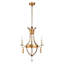 3 Light Mini Traditional Antique Gold Chandelier