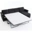 Canapé-lit modulaire en L avec charge sans fil et chaise de rangement-1721999486