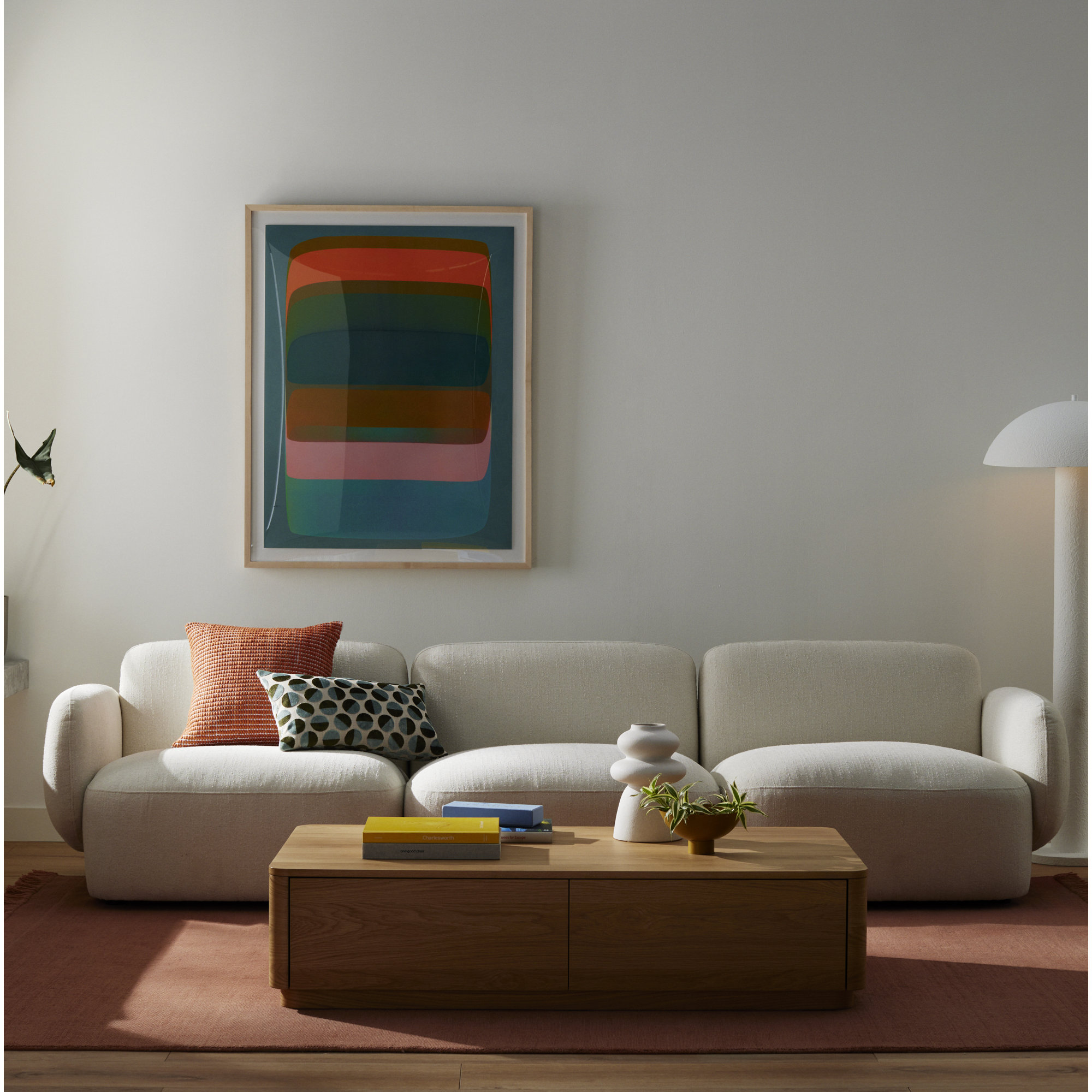 Waverly Wool Throw Pillow, Pillow Cover Only - No Insert, 20" x 20", Rust