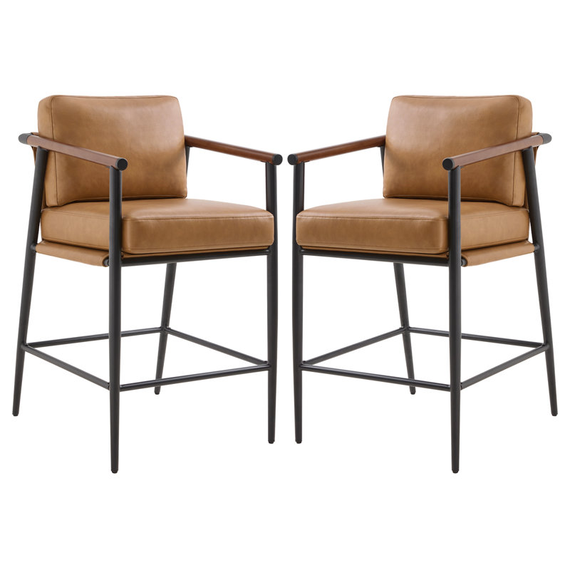 Atik 27.2'' Bar Stool, Camel