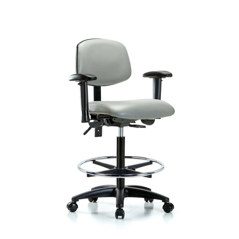 Chaise de dessinateur Noah, Roulettes, Colombe, Non inclus