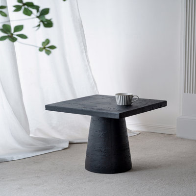 Table d'appoint carrée, avec base piédestal