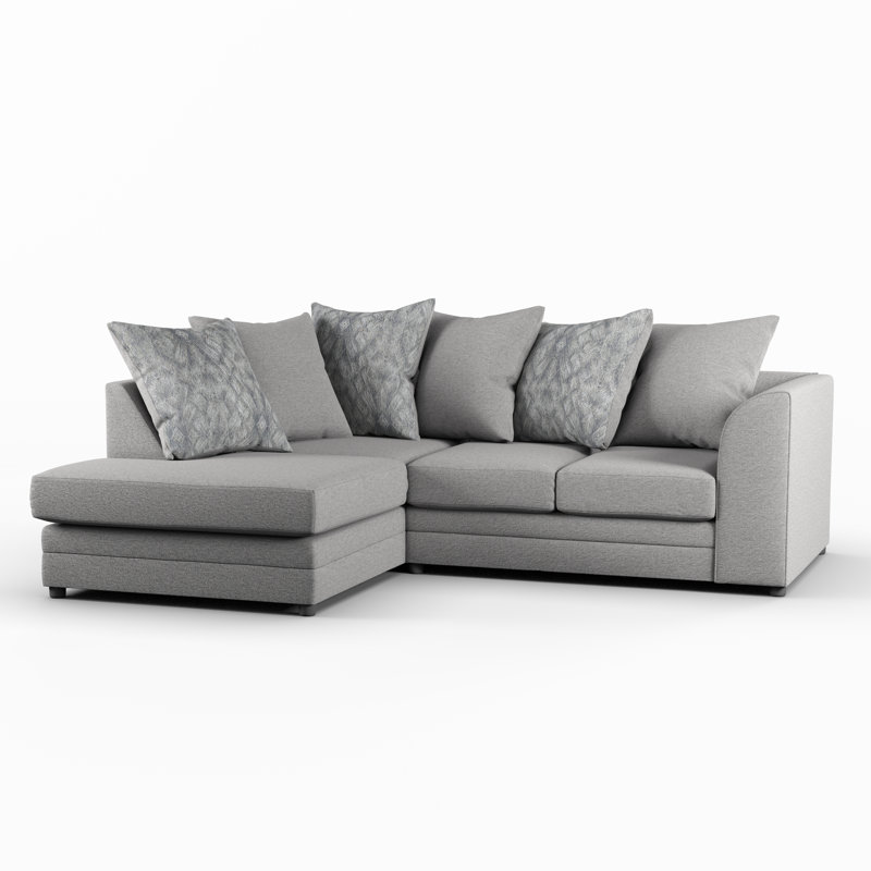 Ellaria Missy Corner Sofa, Grey, Left Hand Facing