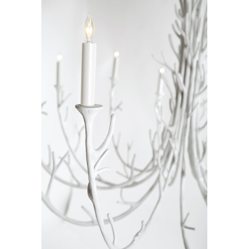 Julie Neill Silva Grande Chandelier, Plaster White