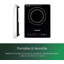 Emperial Single Induction Hob, 2000W Portable Induction Cooker with Touch Control, 4 Hour Timer, 8 Heat Settings,  - Black,