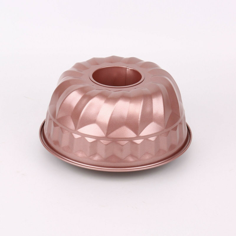 Symple Stuff Laititia Fluted Cake Pan, Rose Gold