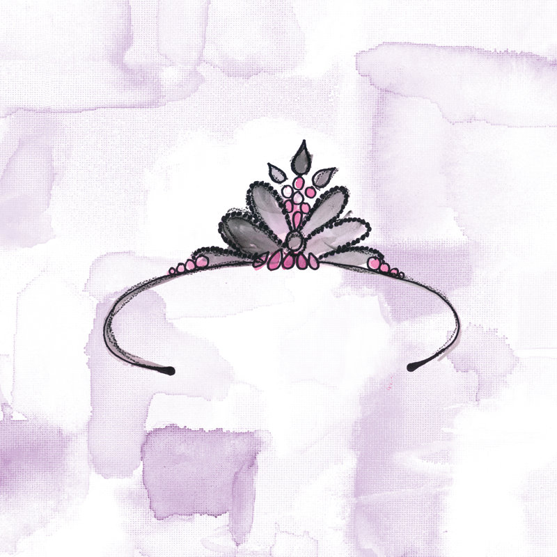 Cute Crown 2 - Wrapped Canvas Painting, 30cm H x 30cm W