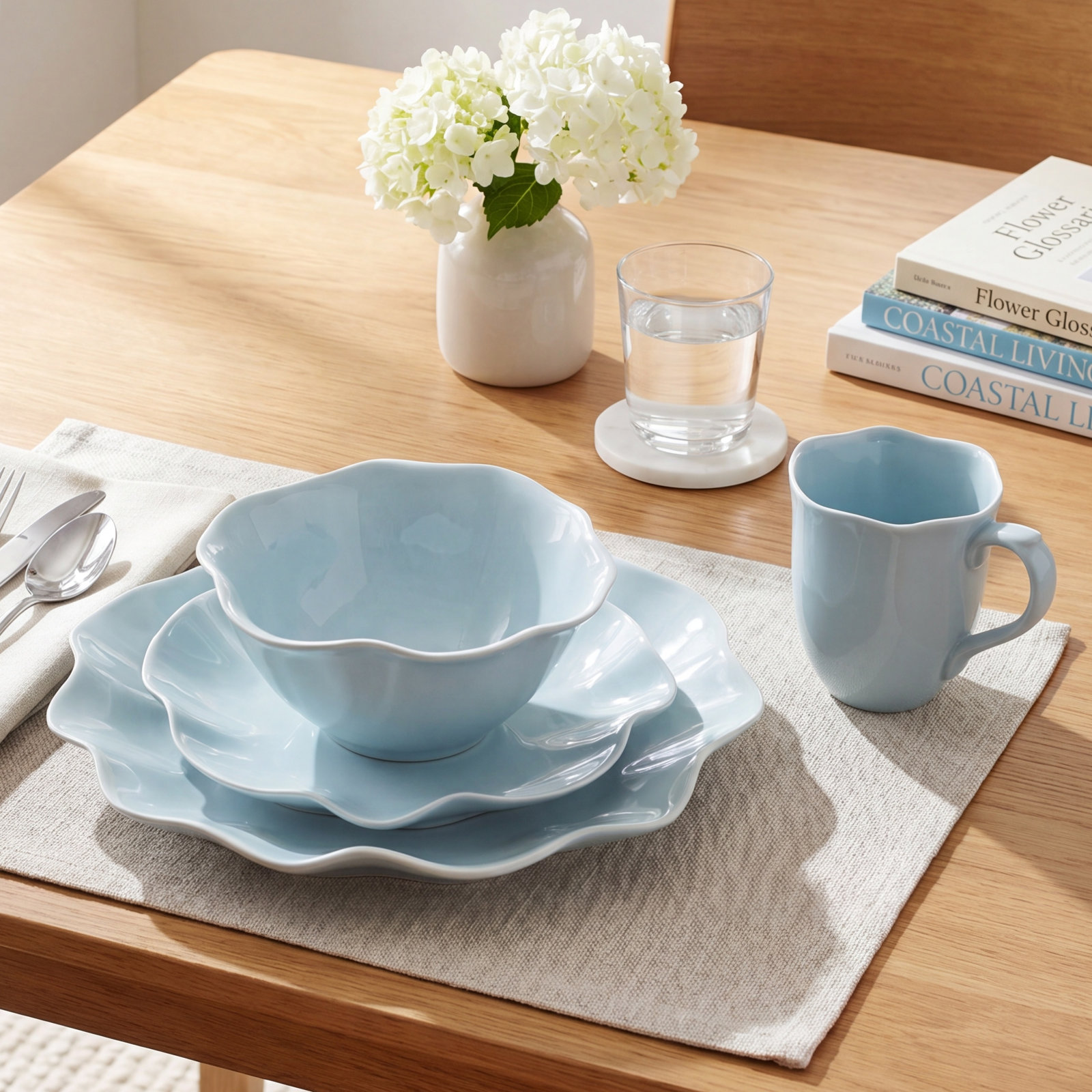 Portmeirion Sophie Conran 4-Piece Floret, Blue
