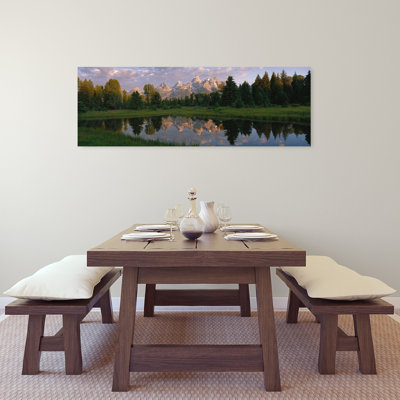 Grand Teton Park, Wyoming, États-Unis, paisible, contemporain, pin, forêt, paysage, art mural