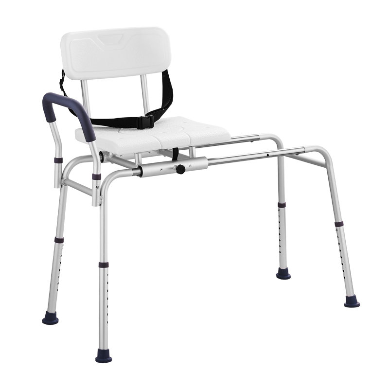 Banc de transfert de baignoire coulissant avec siège découpé VEVOR - Chaise de douche réglable en aluminium pour personnes âgées et handicapées