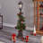 Pre-lit Decorated Lamp Post with Evergreen Garland