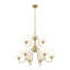 Lustre 9 lumières à abat-jour / araignée en acier à intensité variable Sujal-1128703569-1128703574