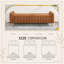 Banc de lit moderne capitonné de 161 cm de large, avec couvercle rabattable capitonné à vagues, accoudoirs et pieds en bois massif, idéal pour plusieurs pièces, couleur caramel.-605293301-605293304