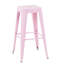 4 tabourets de bar roses en métal sans dossier à hauteur de comptoir de 30 po pour îlot de cuisine - métal, installation rapide, assemblage d'outils à cadre stable, sièges