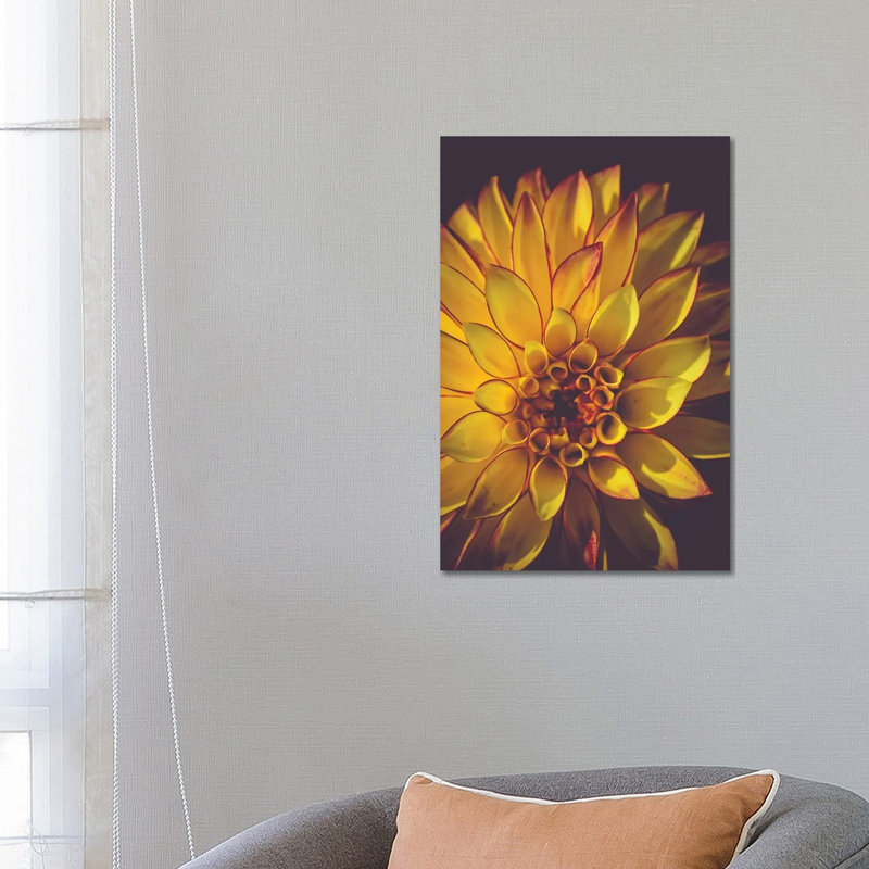 Dahlia, Yellow by Olivia Joy StClaire - Wrapped Canvas Gallery-Wrapped Canvas Giclée, 66.04 cm H x 45.72 cm W x 1.91 cm D