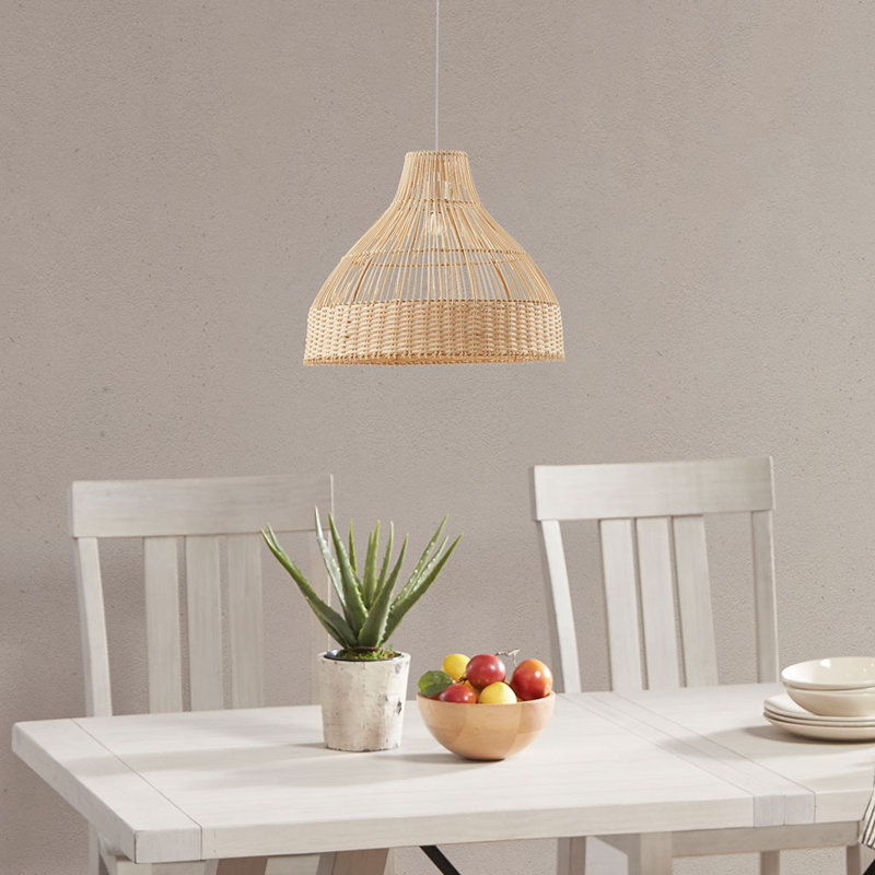 Luminaire suspendu en bambou naturel Gracie Mills Maritza