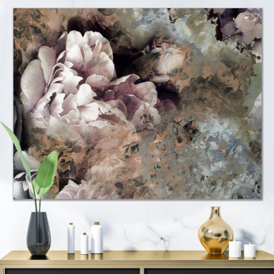 «Grunge Silk Nature Flower» - décoration murale moderne en toile