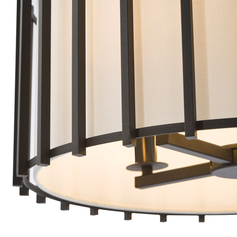 - Light Matt Black Pendant, 173cm H x 48cm W x 48cm D, 4 Lights