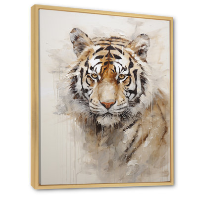 Minimalisme beige tigre III - tigre, art mural