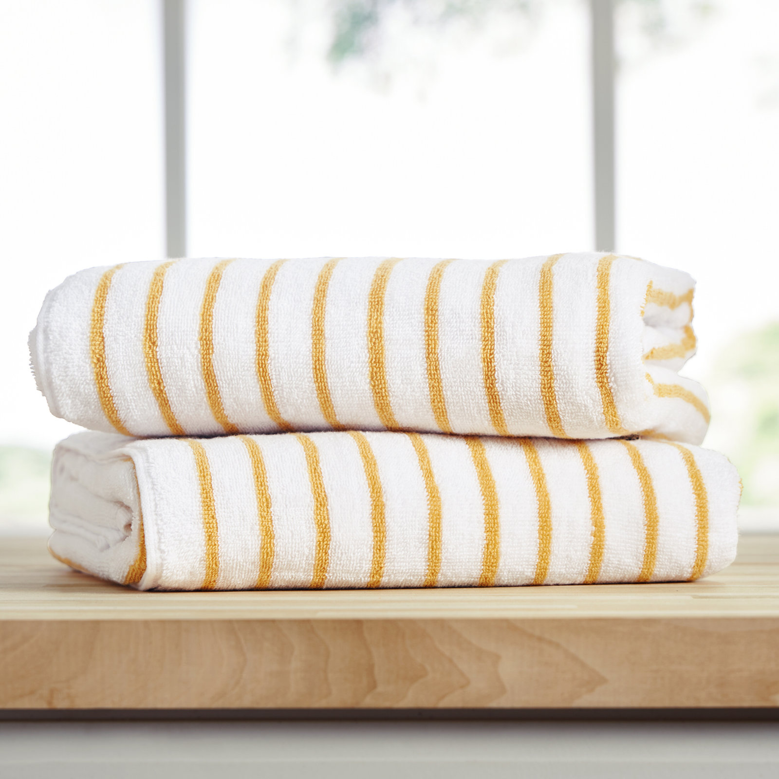 100% Cotton Cabana Beach Towel, Yellow