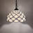 Klima Tiffany Pendant Lighting White Stained Glass Crystal Beans LED Bulb Included 12"W*12"D*60"H