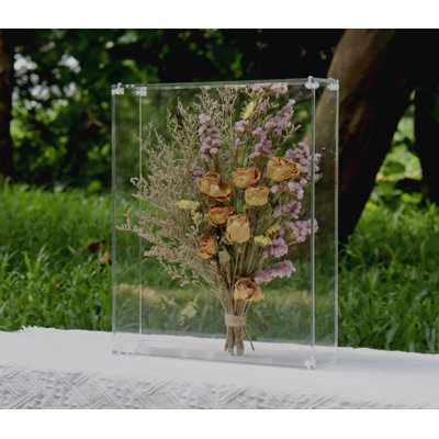 13X16 Acrylic Shadow Box, Assemble Display Case, DIY Tabletop/Wall Mount Display Frame, All Clear Memory Box For Dried Flowers/Kids Room/Birthday/Wedding/Party(13X16x3”, Assemble Frame)