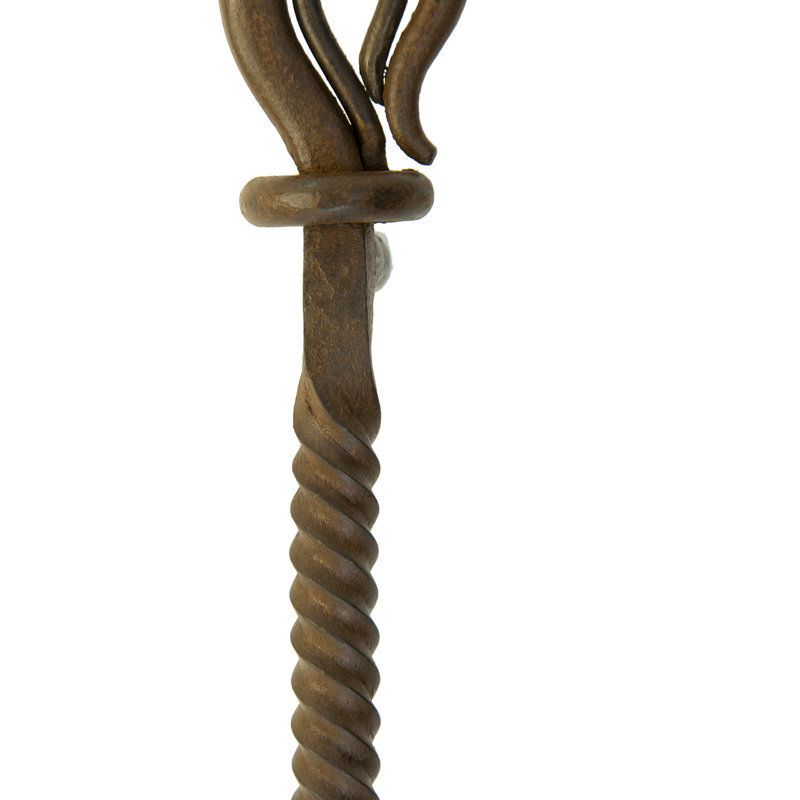 Poignée de porte en fer forgé à la main, Oxydé