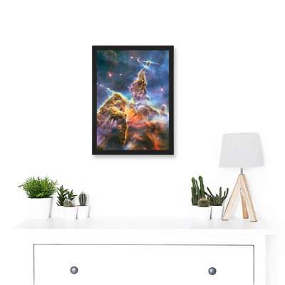 Space Stars Nebula Galaxy Universe Hubble Mystic Mountain Cosmos - Single Picture Frame Print