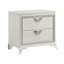 Table de chevet pour chambre à coucher avec 2 tiroirs au fini blanc antique moderne 2 pour l'organisation