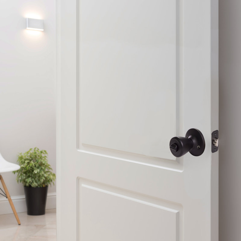 Bouton de porte d'entrée Tulip, Loquet à double verrouillage, Noir mat