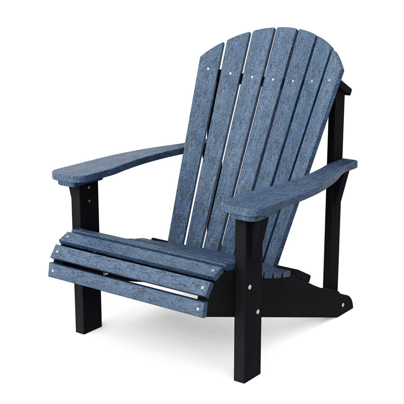 Heritage Outdoor Adirondack Chair, Patriot Blue/Black