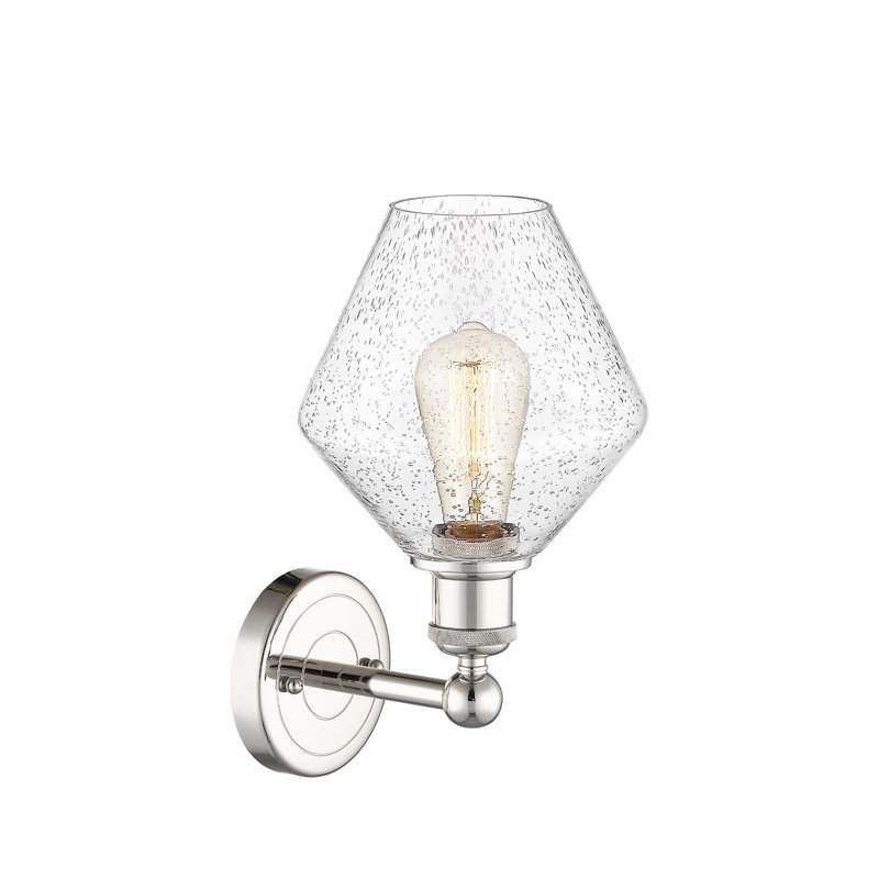 Amylea Steel Armed Sconce, Polished Nickel