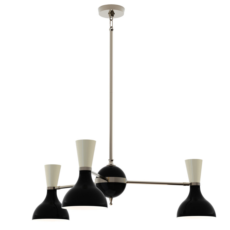Lustre Clare Light, H 56,25 po x l 27,75 po x P 15 po, Blanc, Argent argent