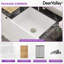 DeerValley 610 x 508 x 254mm Ceramic Single Bowl Farmhouse Kitchen Sink, Include Basket Strainer Cutting Board Grid Drying Rack, White