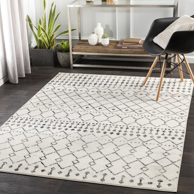 Wade Logan® Canisha Southwestern Black/Ivory Area Rug & Reviews | Wayfair
