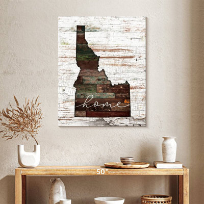«Idaho Home Map» sur impression sur toile