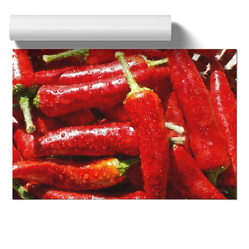 Red Chilli Peppers - No Frame Print, 21cm H x 30cm W x 0.1cm D