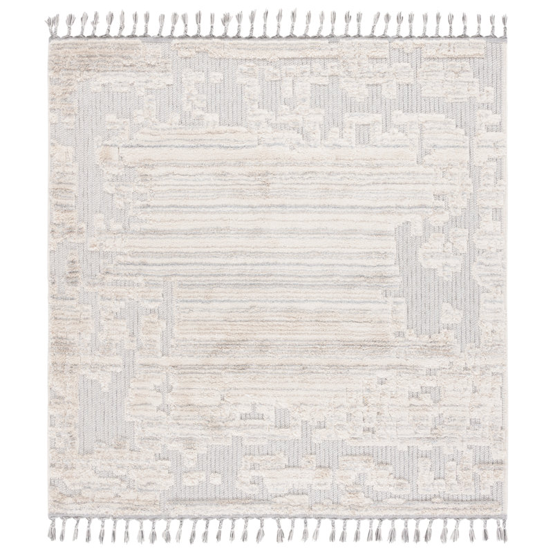 Taleesa Performance Abstract Rug, Square 6'7"