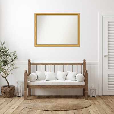 Townhouse Gold Non-Beveled Bathroom Wall Mirror