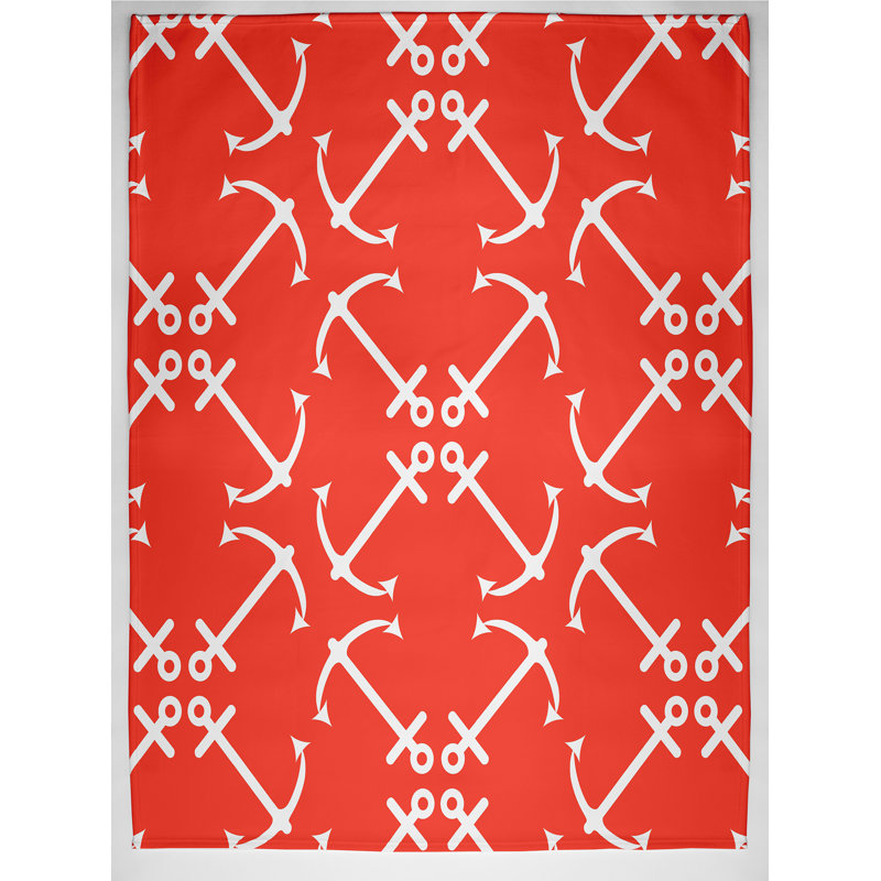 Carruthers Plain Weave / Muslin Throw Blanket, Orange