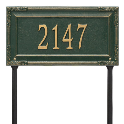 Gardengate Personalized Grande 1-Line Lawn Address Sign