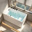 Baignoire profonde en acrylique avec siège intégré et peu encombrante pour les petites salles de bain-138338141