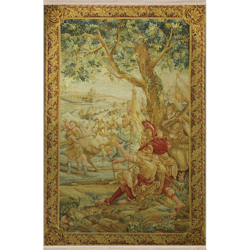 Tapis décoratif multicolore à motif de guerre et de chevalier, Rectangle 2 pi 4 po x 3 pi 11 po